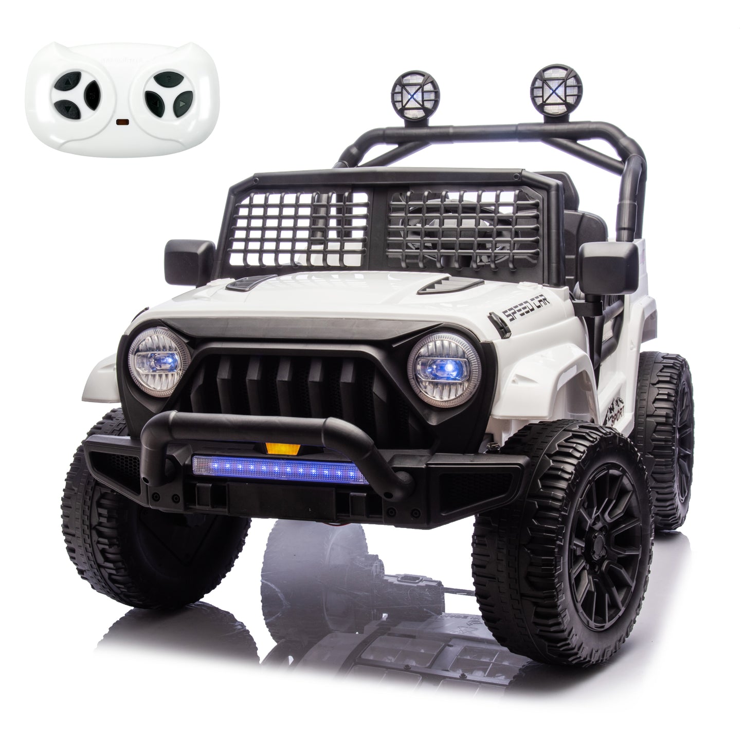 TCARAIWEN 24V Two Seater Kids Electric Car Ride on Cars,Powered 4-Wheel Battery Car with Remote Control MP3 LED Bluetooth Music for Kids 2+