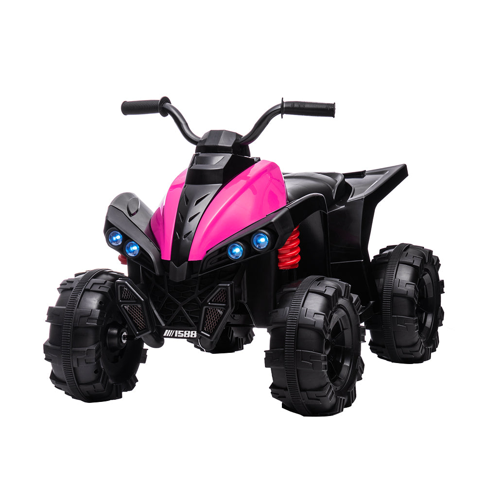 TCARAIWEN 12V Kids ATV 4 Wheelers for Kids 3-6, Electric Ride on ATV with Music Player, All Terrain Tires, Ride on Cars