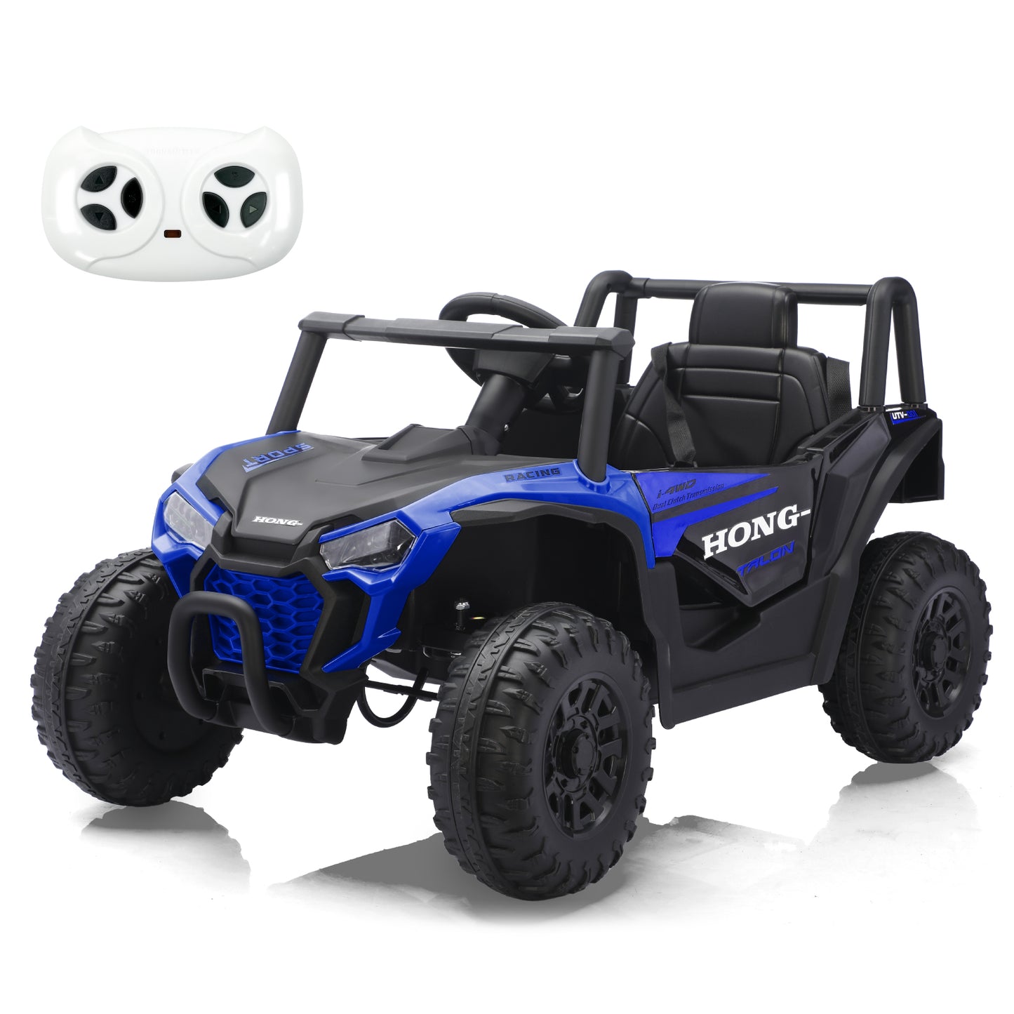 TCARAIWEN 12V Kids Ride On UTV,Ride on Car Toy w/Remote Control,Electric Off-Road UTV Truck,Remote w/ LED Lights MP&Music Bluetooth USB for Kids,Boys and Girls Aged 3-6 Years
