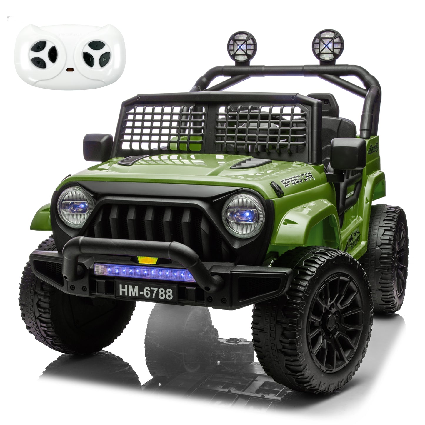 TCARAIWEN 24V Two Seater Kids Electric Car Ride on Cars,Powered 4-Wheel Battery Car with Remote Control MP3 LED Bluetooth Music for Kids 2+