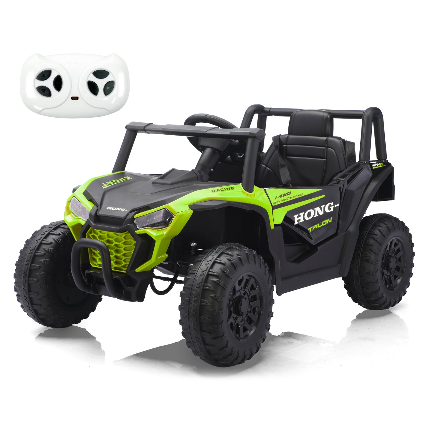 TCARAIWEN 12V Kids Ride On UTV,Ride on Car Toy w/Remote Control,Electric Off-Road UTV Truck,Remote w/ LED Lights MP&Music Bluetooth USB for Kids,Boys and Girls Aged 3-6 Years
