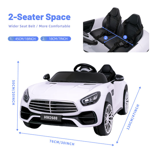TCARAIWEN 12V Ride On Car for Kids, Electric Car with Remote Control, Music Player for 3-8 Year Old