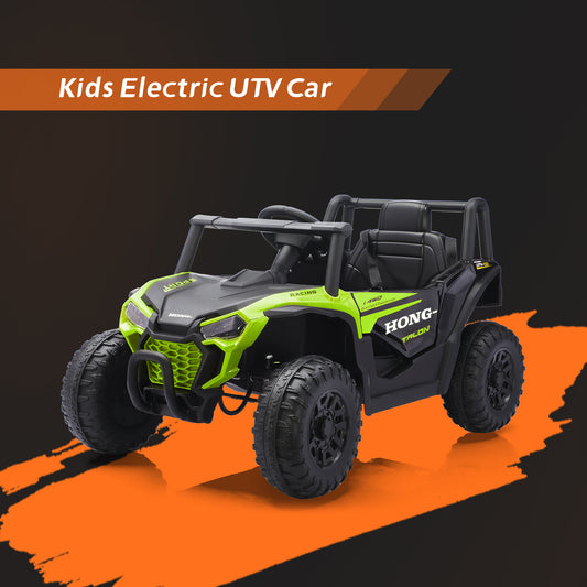 TCARAIWEN 12V Kids Ride On UTV,Ride on Car Toy w/Remote Control,Electric Off-Road UTV Truck,Remote w/ LED Lights MP&Music Bluetooth USB for Kids,Boys and Girls Aged 3-6 Years