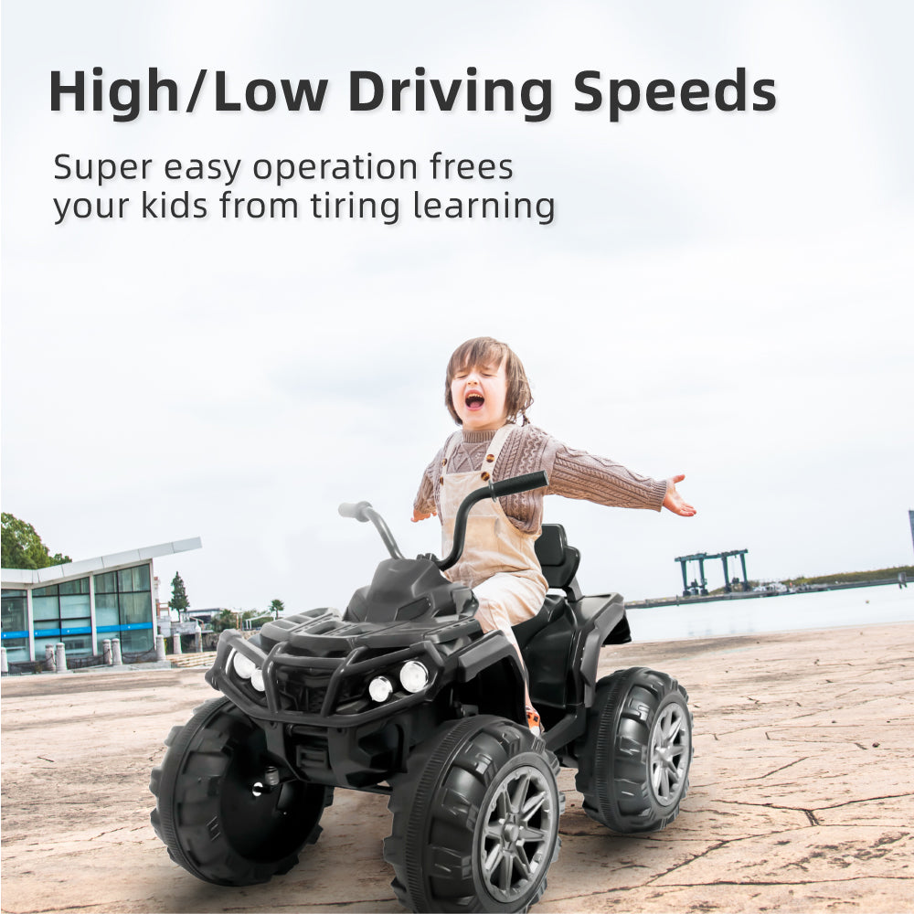 TCARAIWEN 24V Kids Ride on ATV 4 Wheelers for 3-5 Years Old with Music Player, Kids Ride on Cars