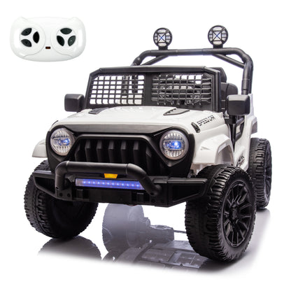 TCARAIWEN 24V Two Seater Kids Electric Car Ride on Cars,Powered 4-Wheel Battery Car with Remote Control MP3 LED Bluetooth Music for Kids 2+